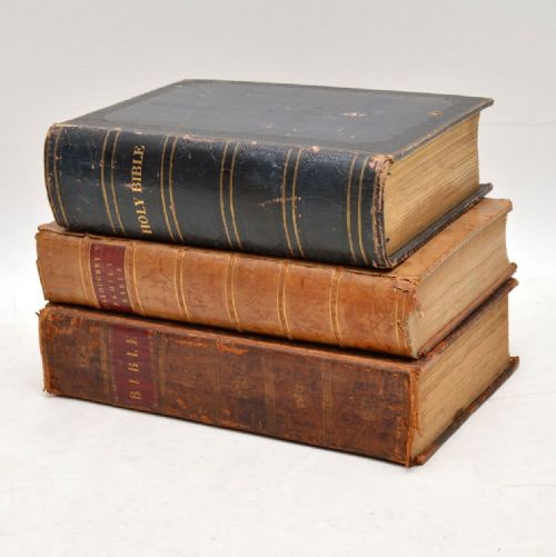 Set of Three Very Large Antique Holy Bibles 1778 , 1813 & 1844