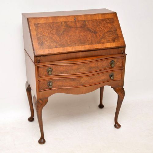 Antique Burr Walnut Writing Bureau