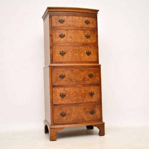 Antique Burr Walnut Chest on Chest