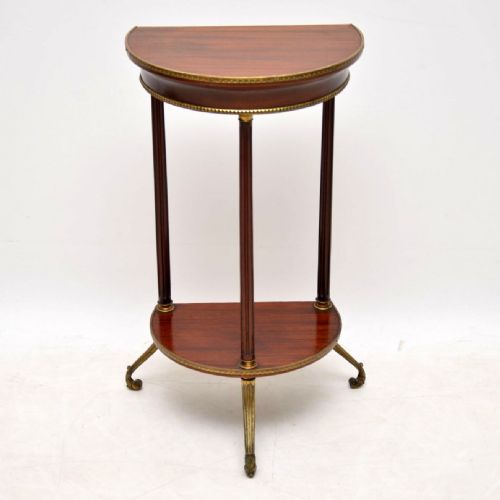Antique Mahogany & Brass Side Table