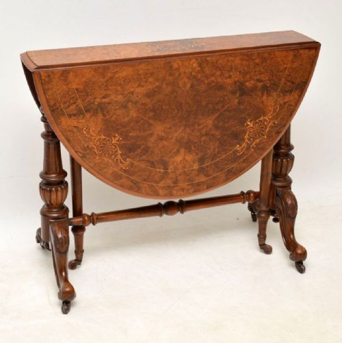Antique Victorian Inlaid Walnut Sutherland Table