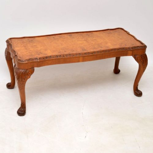 Antique Burr Walnut Queen Anne Coffee Table