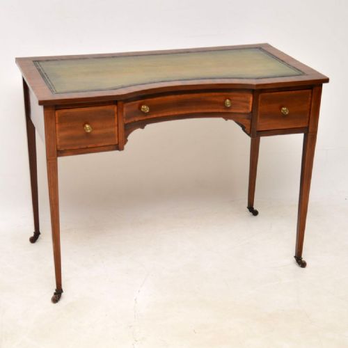 Antique Edwardian Inlaid Mahogany Writing Table