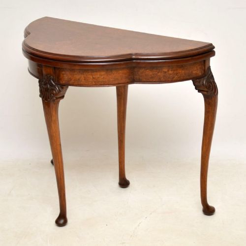 Antique Burr Walnut Card Table