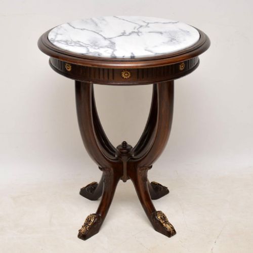 Antique French Marble Top Occasional Table