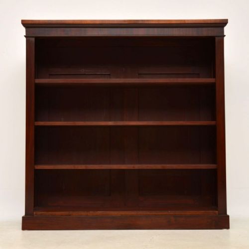 Antique Victorian Mahogany Open Bookcase