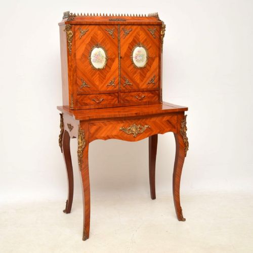 Antique French Inlaid King Wood Bonheur Du Jour