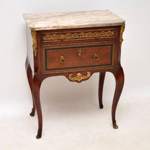 Antique French Marble Top Cabinet