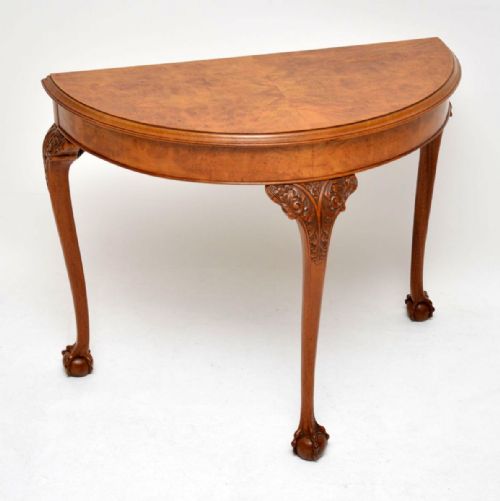 Antique Burr Walnut Console Table