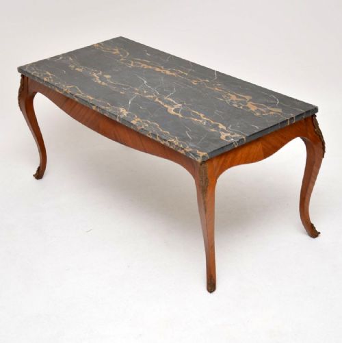 Antique French Marble Top Coffee Table
