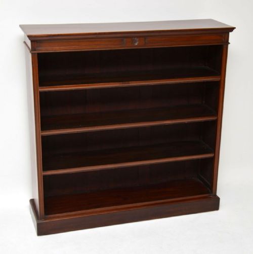 Antique Victorian Mahogany Open Bookcase