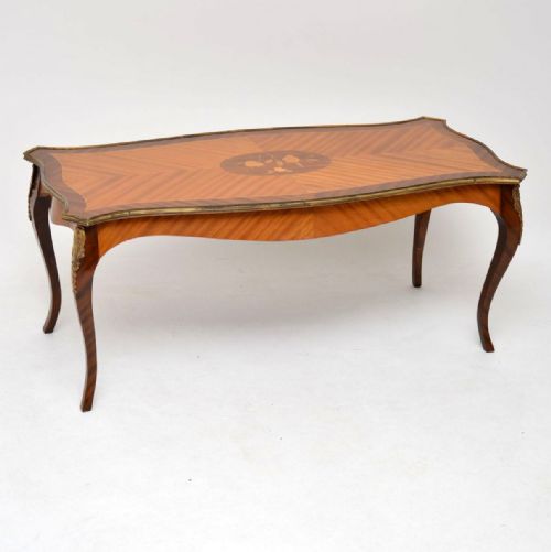 Antique French Inlaid Kingwood Coffee Table