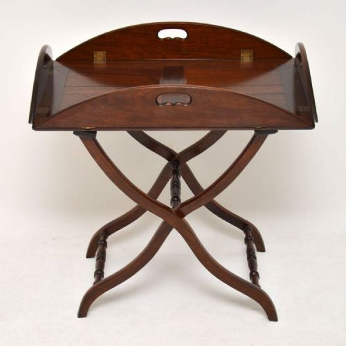 Antique Mahogany Butlers Tray Serving Table