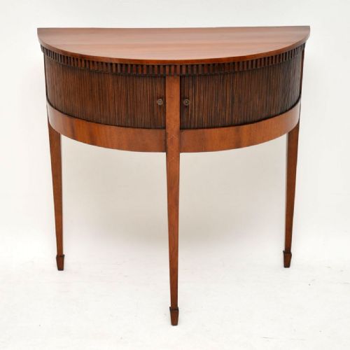 Antique Georgian Mahogany Tambour Front Console Table