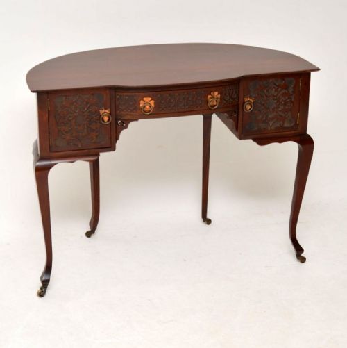 Antique Art Nouveau Mahogany Desk