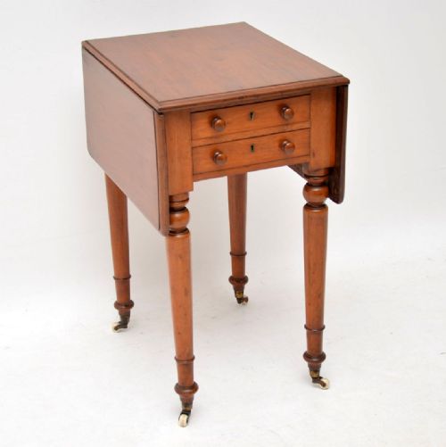 Antique Victorian Mahogany Drop Leaf Side Table