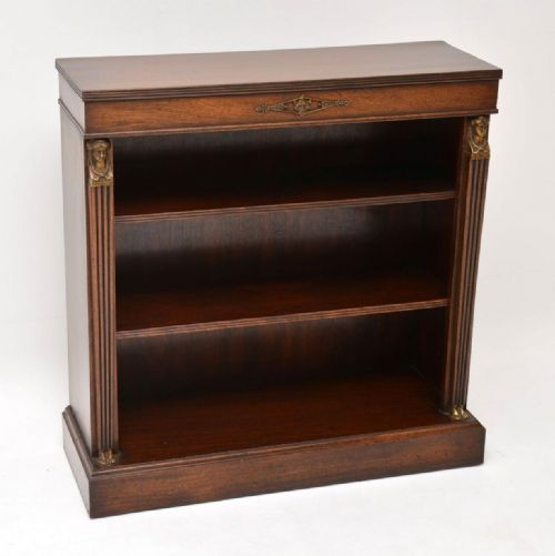 Antique Neoclassical Style Mahogany Open Bookcase