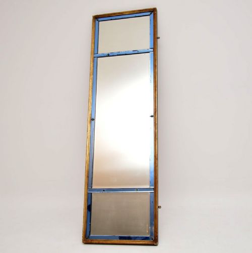 Antique Venetian Gilt Wood Coloured Glass Mirror