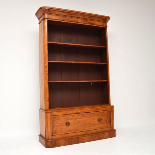 Antique Victorian Satinwood Bookcase