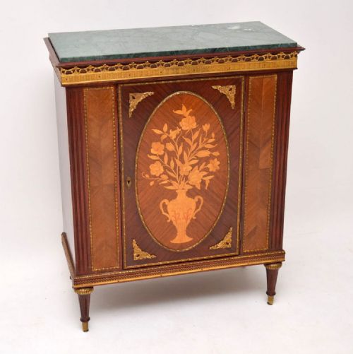 Antique French Marble Top Cabinet