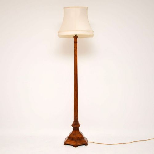 Antique Figured Walnut Lamp Stand