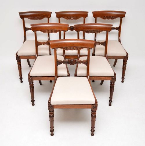 Set of 6 Antique Rosewood William IV Dining Chairs