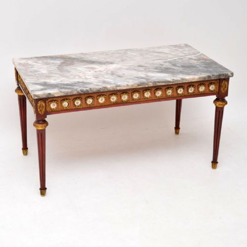 Antique French Marble Top Coffee Table