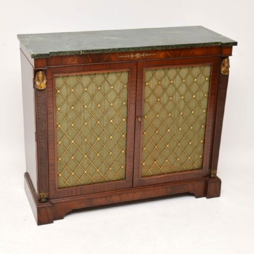 Antique Regency Style Mahogany Marble Top Chiffonier