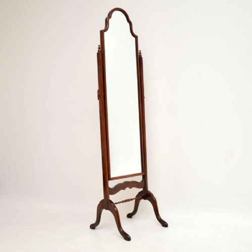 Antique Mahogany Cheval Mirror