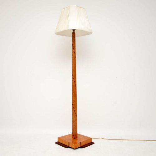Art Deco Birds Eye Maple & Walnut Lamp
