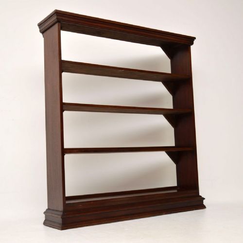 Antique Victorian Mahogany Open Bookcase