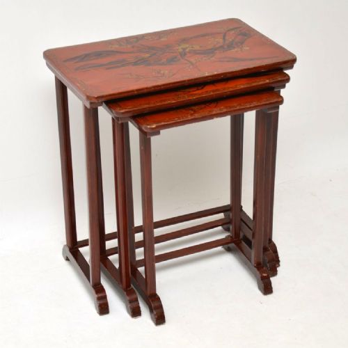 Antique Japanned Nest of Three Tables