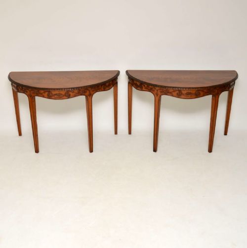 Pair of Antique Georgian Mahogany Console Tables