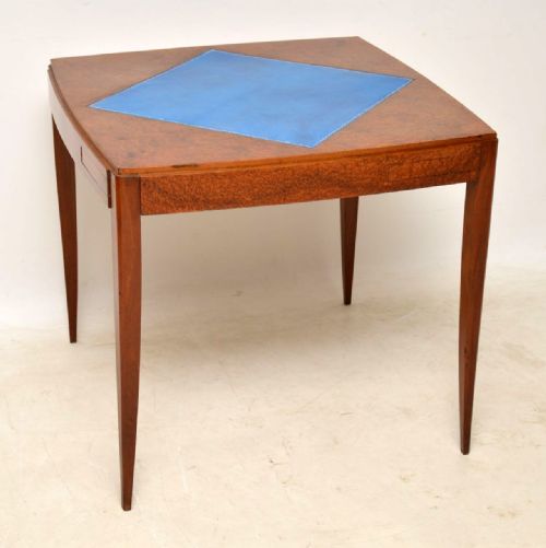 Art Deco Amboyna Card Table