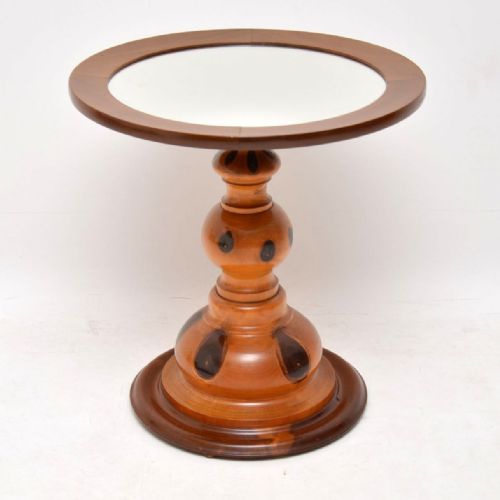 Antique Mirrored Top Side Table