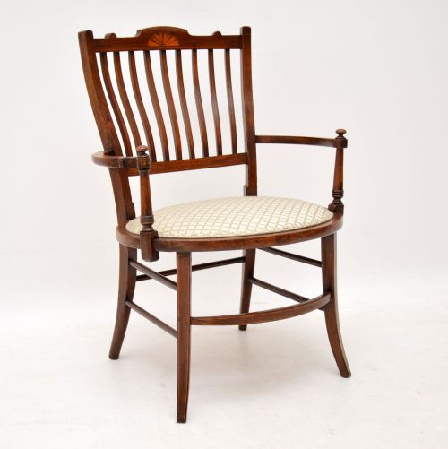 Antique Edwardian Mahogany Armchair