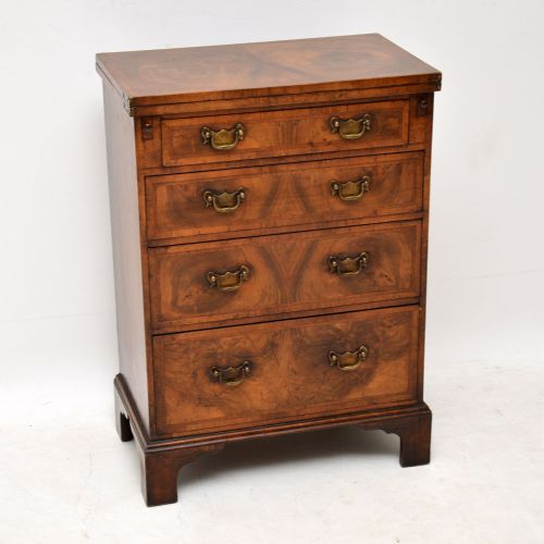 Antique Georgian Burr Walnut Bachelors Chest of Drawers