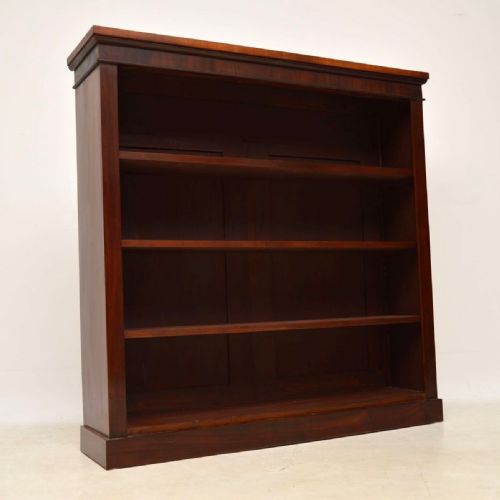 Antique Victorian Mahogany Open Bookcase