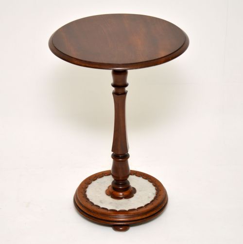 Antique William IV Mahogany & Marble Side Table