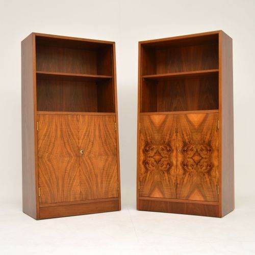 Pair of 1920’S Original Art Deco Walnut Bookcase