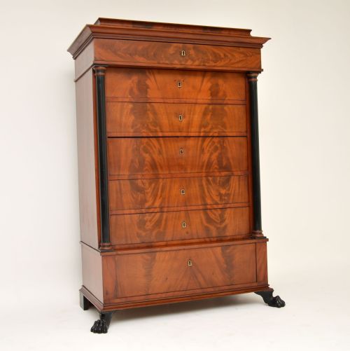 Antique Swedish Biedermeier Secretaire Chest of Drawers