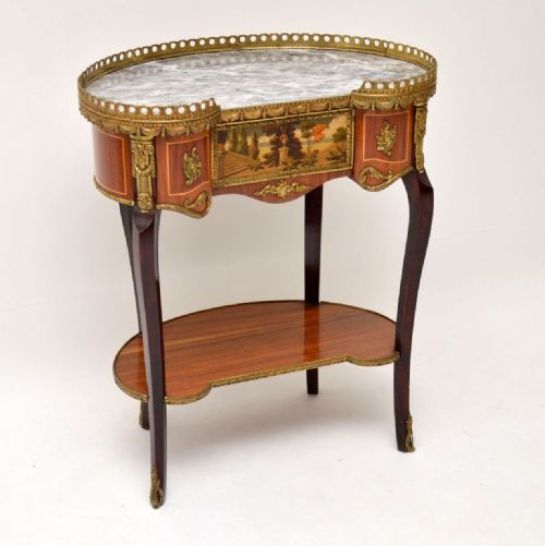 Antique French Marble Top Side Table