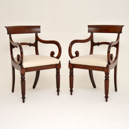 fig 1. Set of Six Antique Victorian Mahogany Dining Chairs