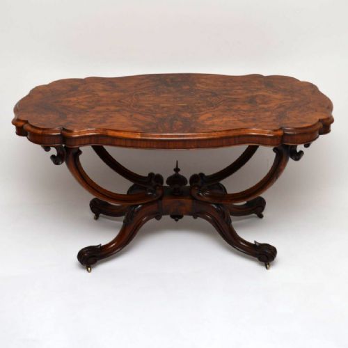 Antique Victorian Burr Walnut Centre Table
