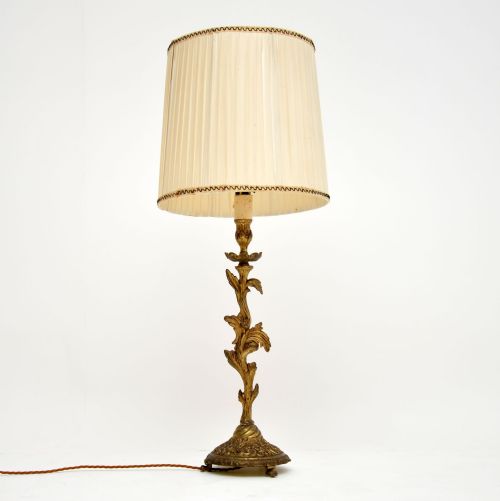 Antique Gilt Metal Table Lamp