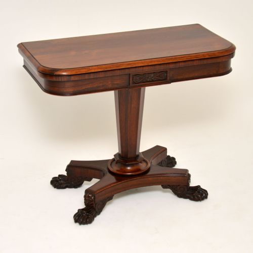 Antique William IV Rosewood Card Table