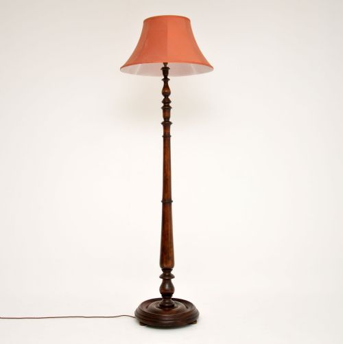 Antique Victorian Mahogany Lamp