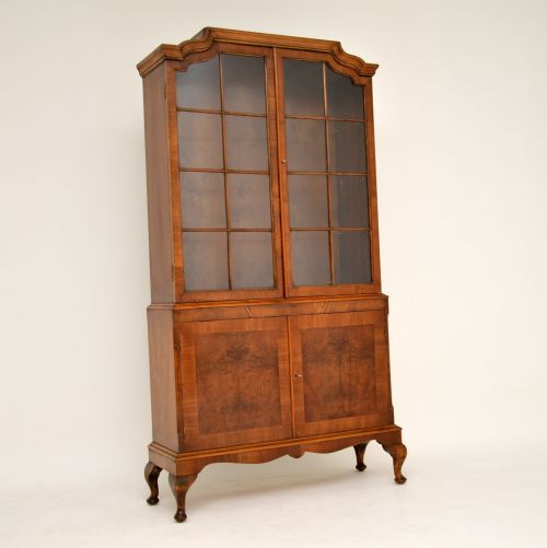 Antique Burr Walnut Bookcase