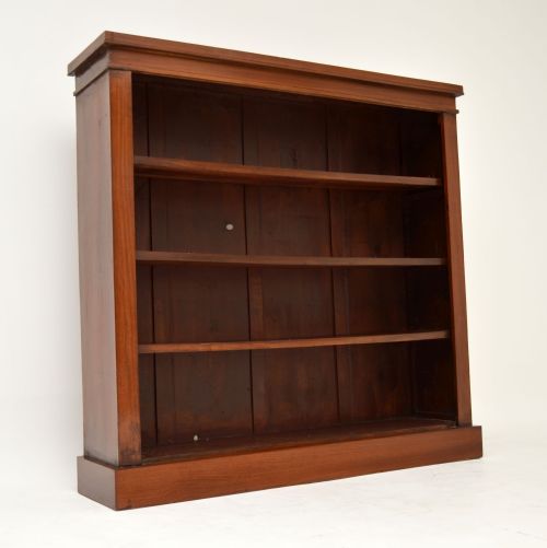 Antique Victorian Mahogany Open Bookcase