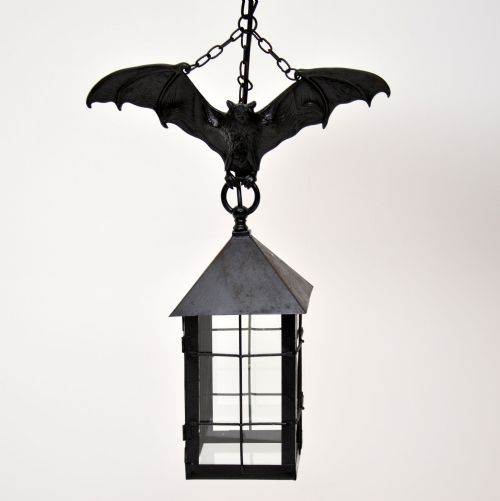 Antique French Cast Iron Bat Lantern